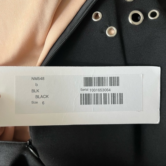 NWT Jovani Black Sleeveless Mock-Neck Shift Dress - Picture 5 of 6